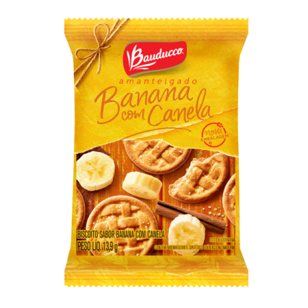 Biscoito Bauducco Banana Canela 13,9G