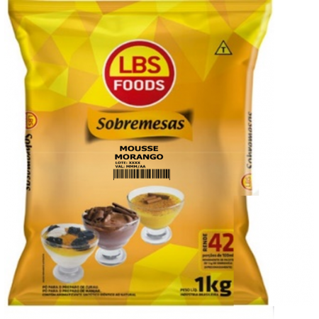 Mousse Lbs Morango  1 Kg